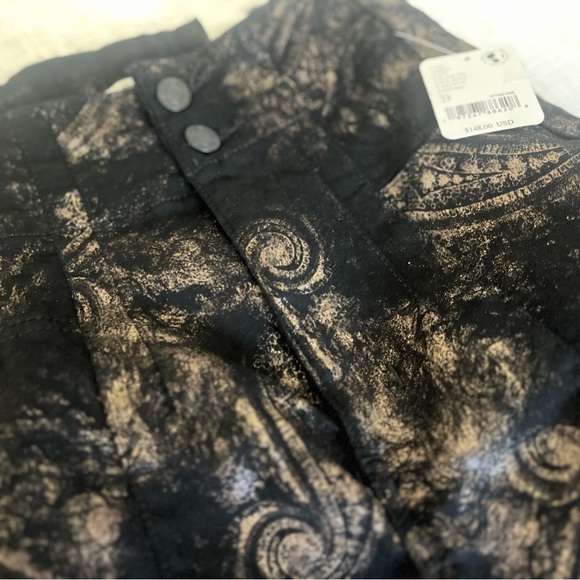 Free People | Jayde Printed Metallic Flare Jeans NWT - Picture 12 of 16